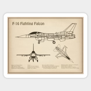 F-16 Fighting Falcon Fighter - SD Sticker